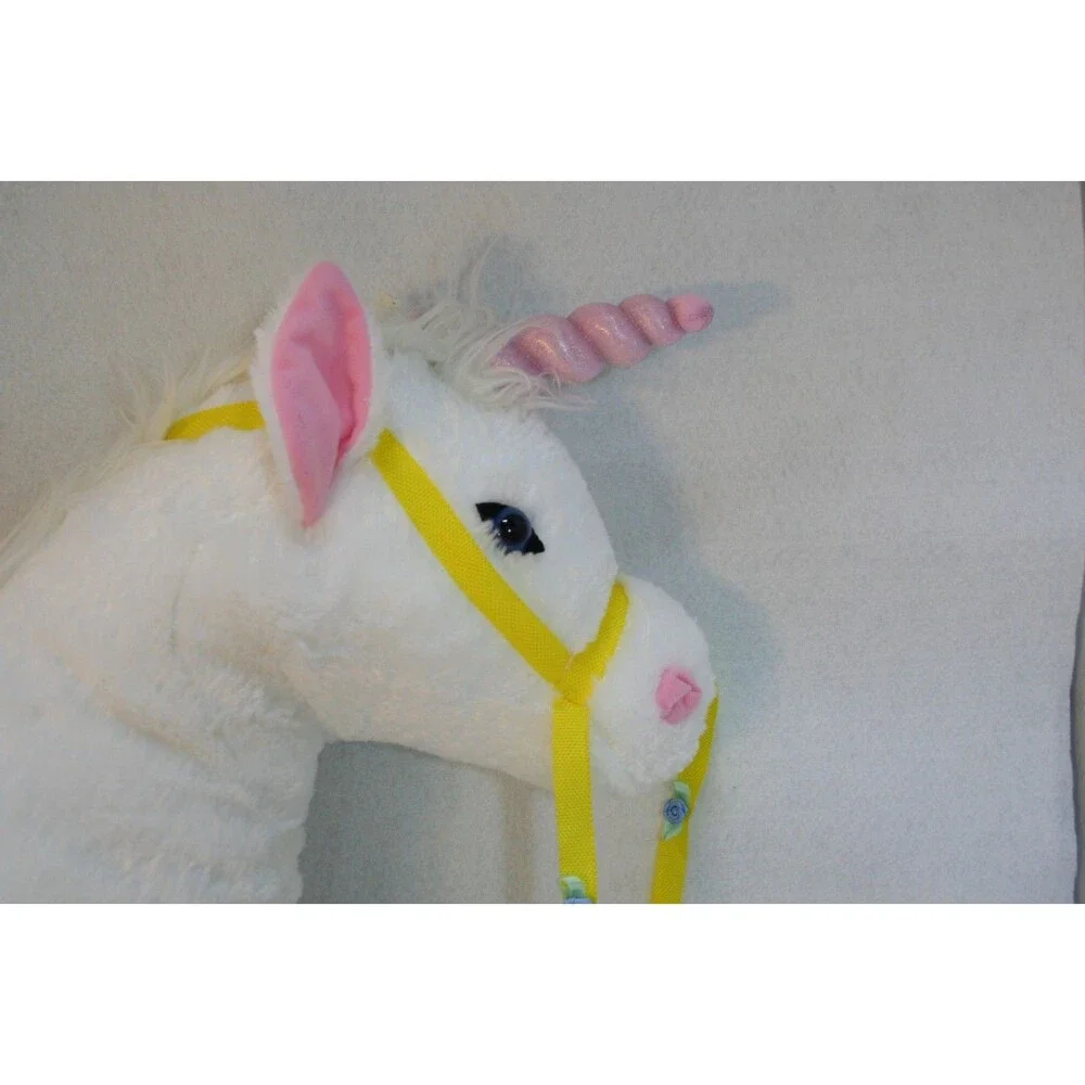 Dream Play Imagine Unicorn Rider Child Halloween Costume Soft White Pink Plush